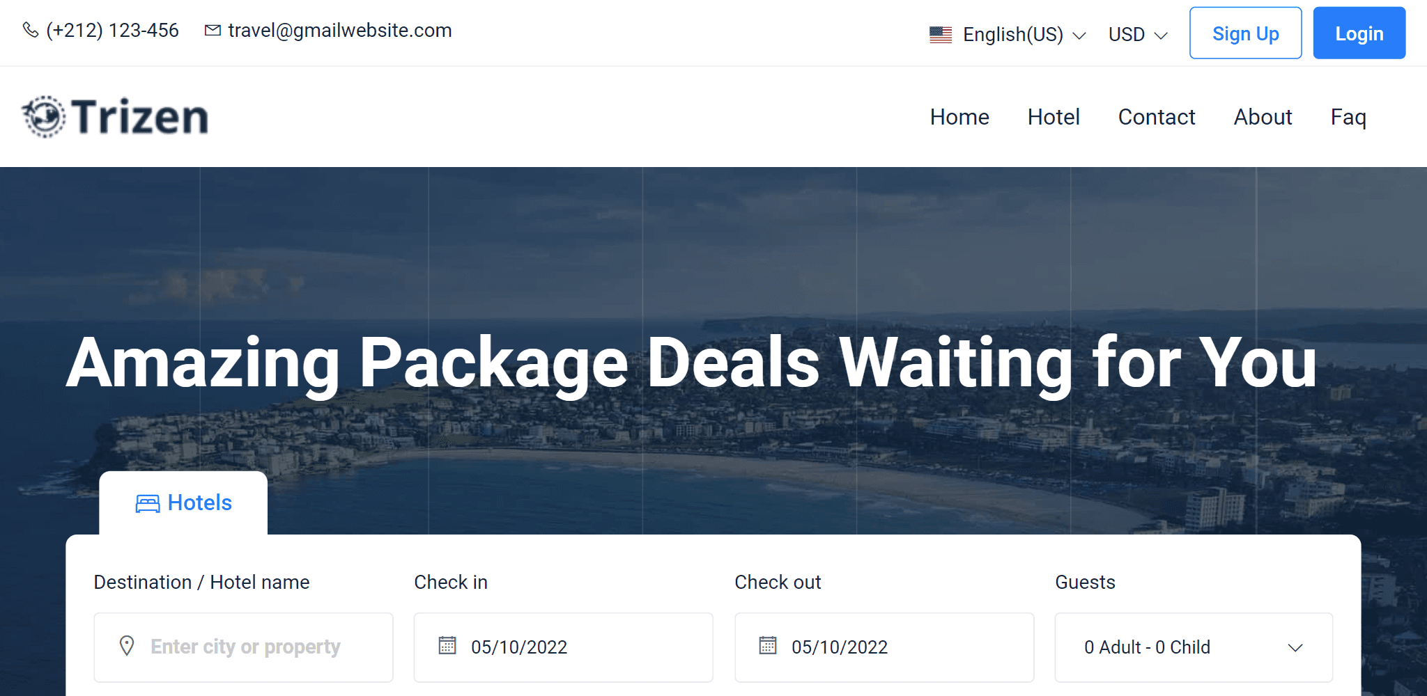 Aplication web Travel